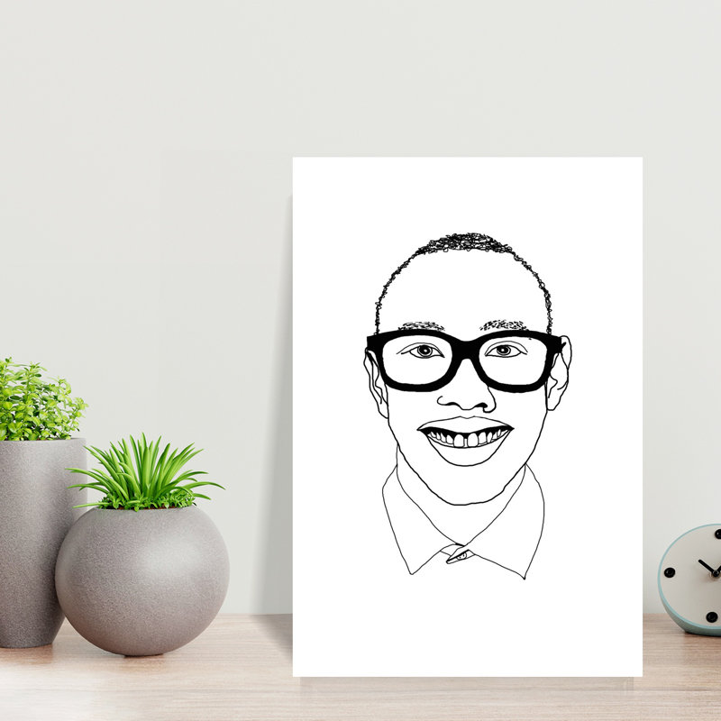 Contemporary Art Abstract Contemporary Portrait Wall Art by XHOZUCAN - Wrapped Canvas Print, 45.72 cm H x 30.48 cm W