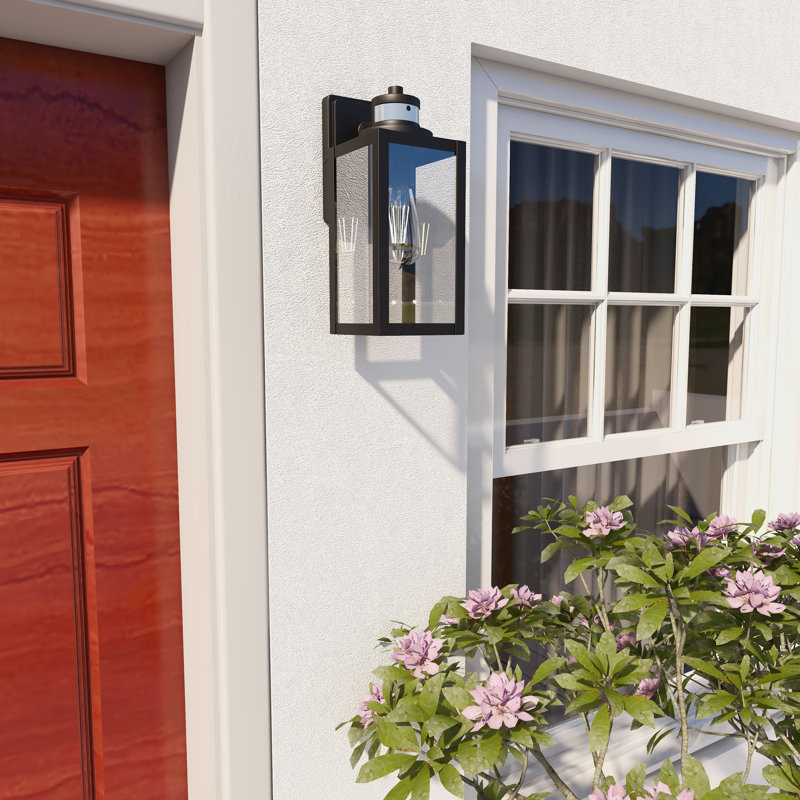 Schlesinger Matte Black 32.1cm H Outdoor Wall Lantern