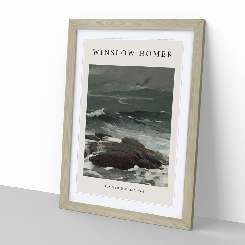 Summer Squall by Winslow Homer - Single Picture Frame Print, Oak Framed, 48cm H x 36cm W x 2cm D