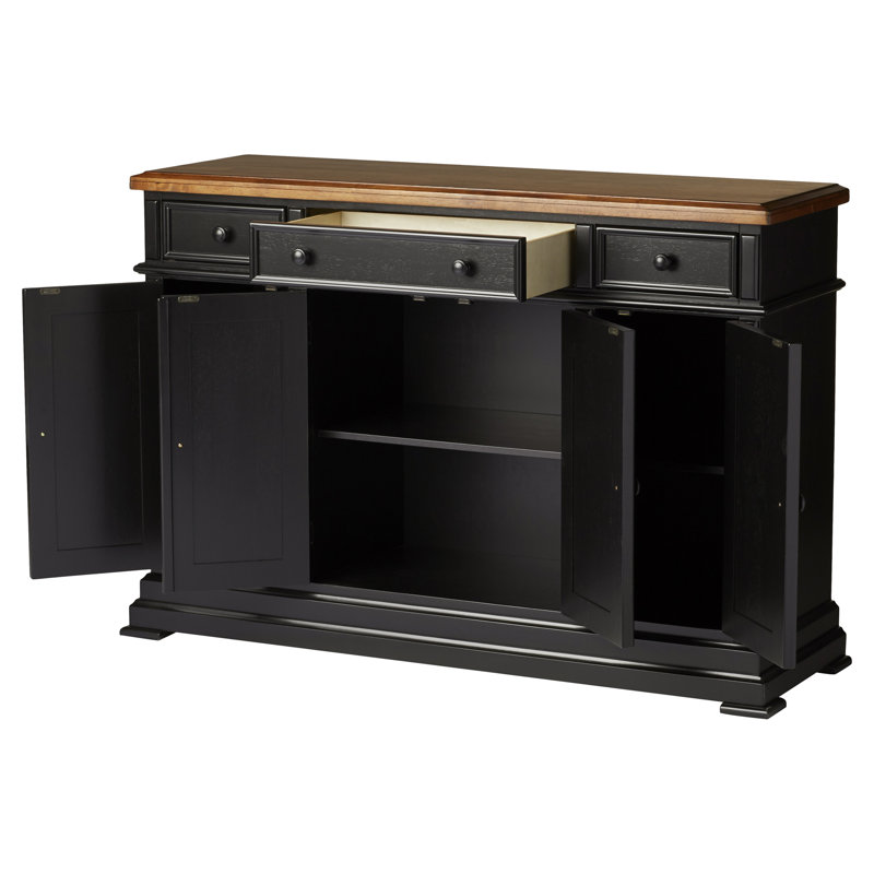 Courtdale 60 " W Sideboard, Ebony/Almond