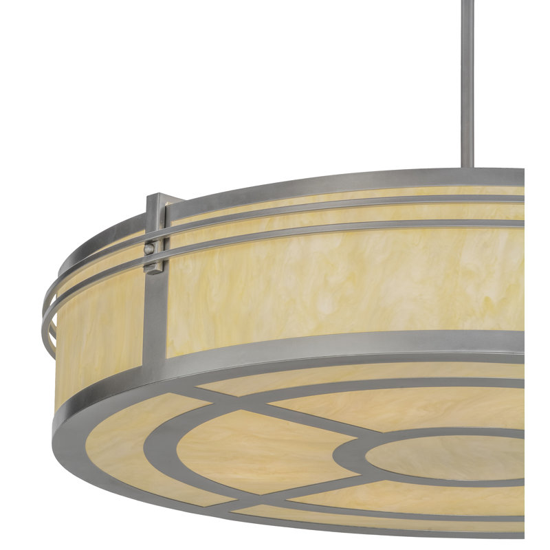 Lustre cylindrique unique et remarquable à 8 lumières Sargent