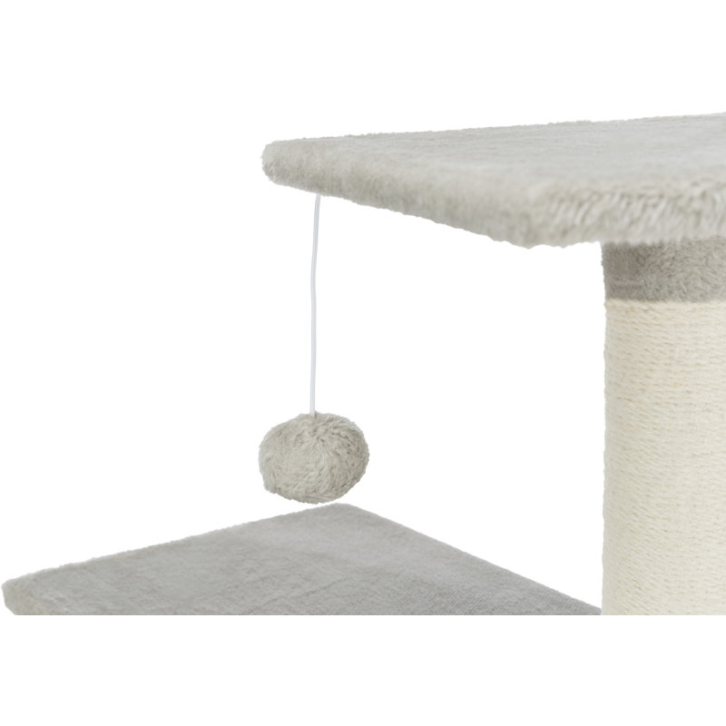 Abby 63.5'' Gray Sisal Cat Tree with Plush Platforms