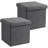 Square Upholstered 15" Inch Storage Ottoman - Set of 2-1894706970