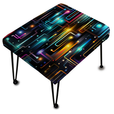 Repose-pieds Neon Futuristic Cubic Mirage