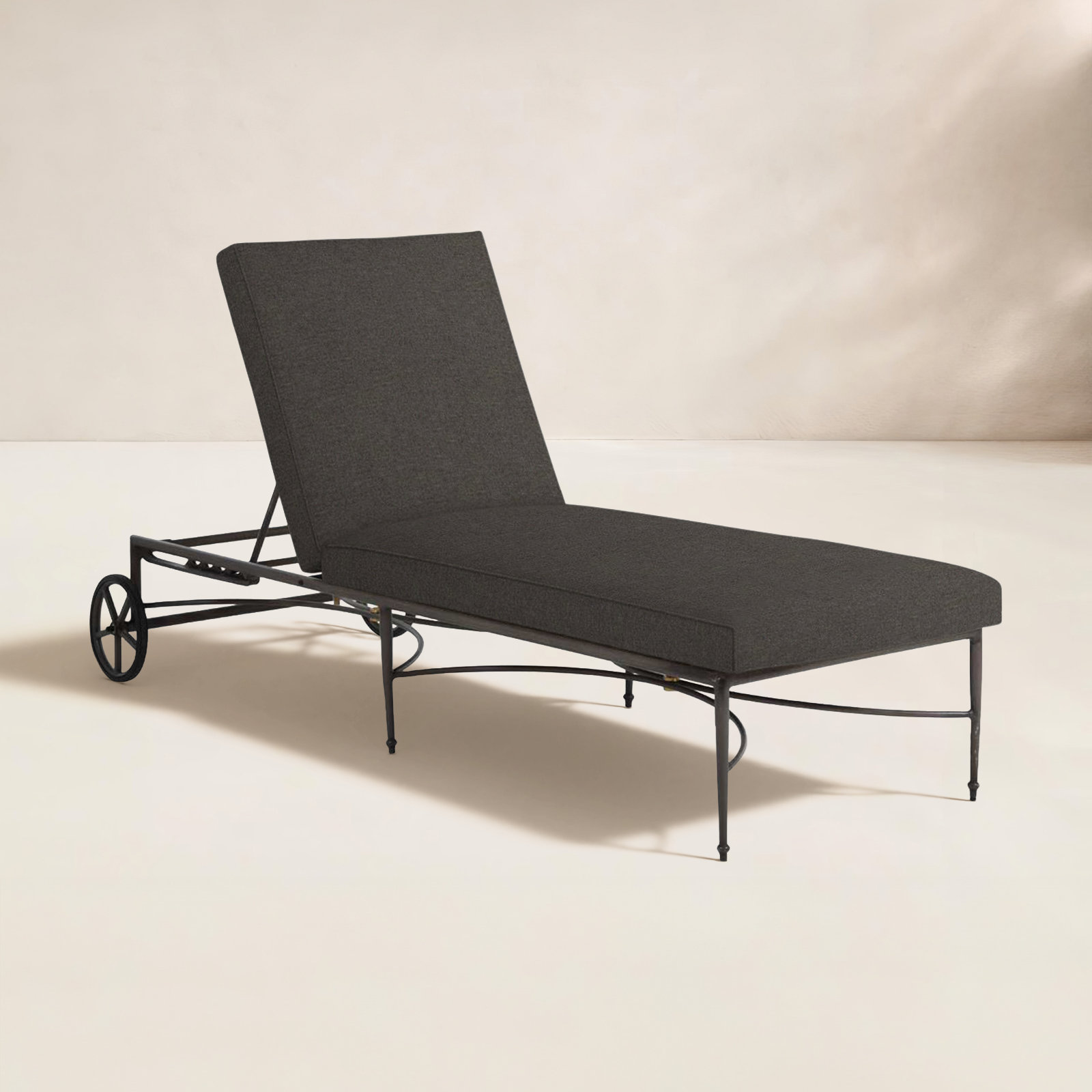 Roma 78" Sunbrella® Patio Chaise Lounge, Welt, Verona Fossil