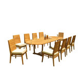 Outdoor 11 - Piece Teak Dining Set