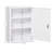 Kleankin  Wall Medicine Cabinet With Lock, 3 Tier Steel Locking Wall Cabinet For Bathroom, Kitchen With 2 Keys, White