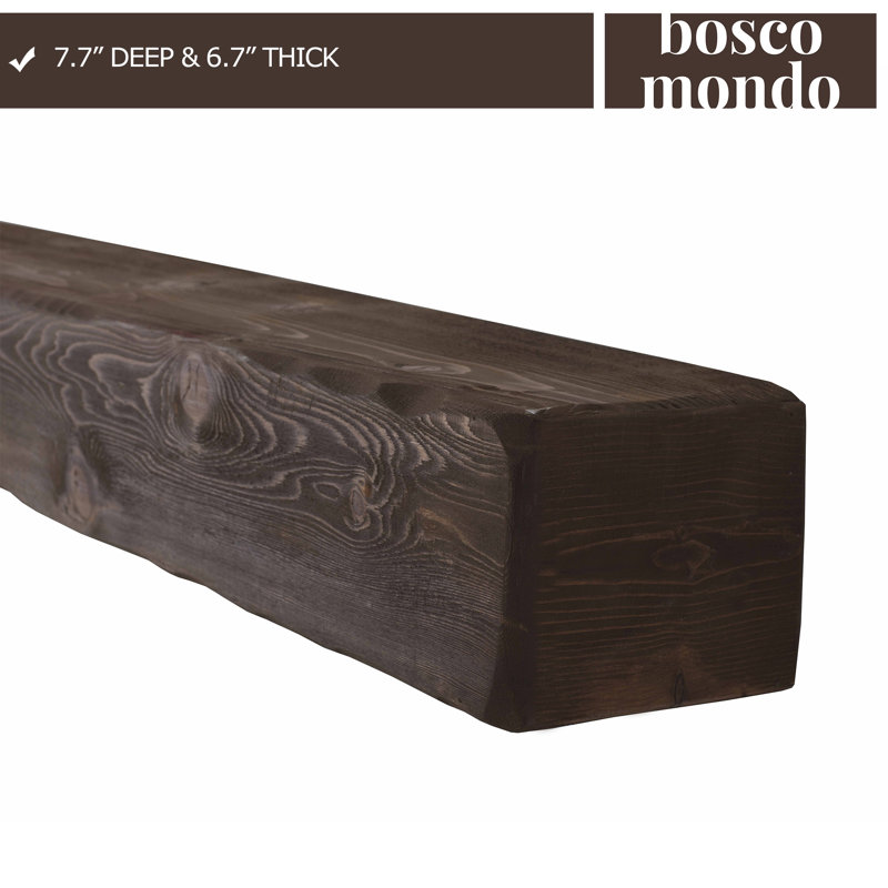 Pine Floating Shelf, 6.7" H x 60" W, Brown