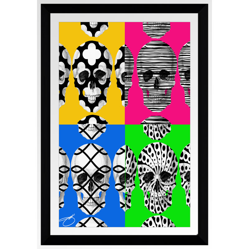 " Bad To The Bone 1 ", 39.5" H x 27.5" W x 0.75" D, Black Framed Acrylic