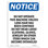 Do Not Operate This Machine Unless Aluminum Sign 12 x 18