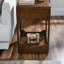 Petite table de chevet avec plateau de rangement en noyer H 25,7 po x P 15,8 po x l 15,8 po
