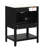 Black Bathroom Cabinet With Ceramic Sink & Solid Wood Frame Construction Vanity