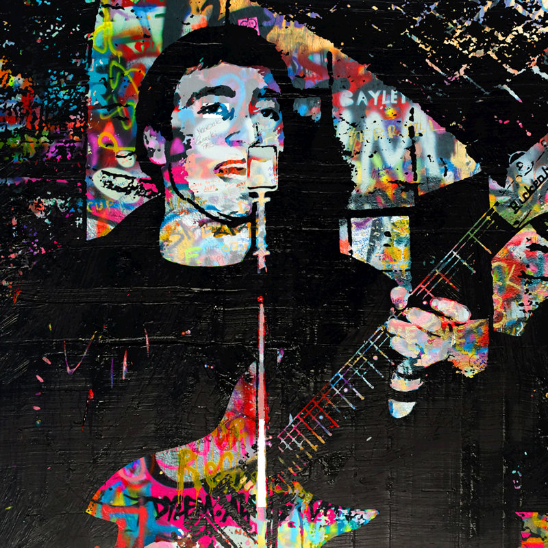 John Lennon Cavern Club par Stephen Chambers - peinture sur toile tendue, H 18 po x l 18 po x P 1,5 po
