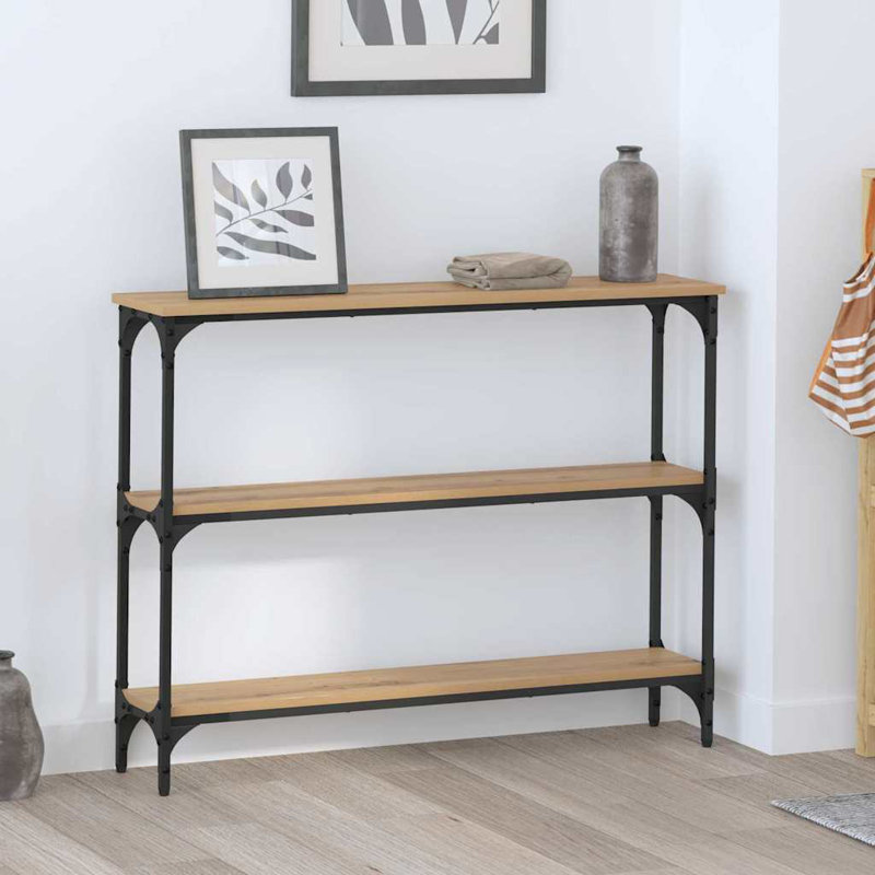 Console Table, Artisan Oak, 75cm H x 100cm W x 22.5cm D