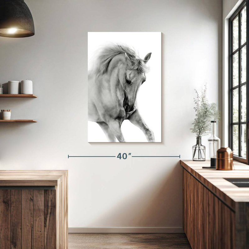 Brampt Elegant White Horse, 39" H x 26" W