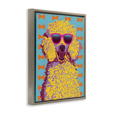 Cadre flottant rétro caniche pop, design par Marcus Prime
