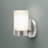 Glam 1-Light Bath Sconce | Wall Mount Bathroom Vanity Light Fixture with Frosted Glass-21537110
