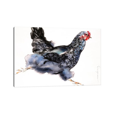 Sprint Chicken 1 Piece Wrapped Canvas Painting