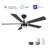 Stockton 52'' Smart Ceiling Fan with Remote, Light Kit Included,Works with Google Assistant and Amazon Alexa,Siri Shortcut.-894342584
