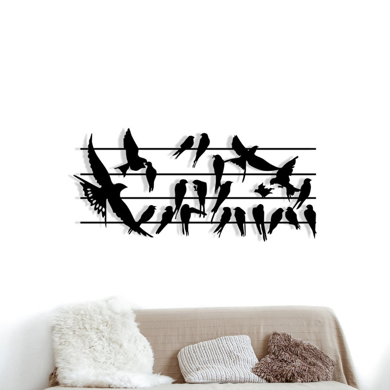 Stunning Black Decorative Metal Wall Accessory, 27.2 x 12.6 inches | 100% Metal Construction, Thickness: 0.05 inches | Modern Home Decor, Perfect for Living Rooms & Offices, Durable & Stylish Design