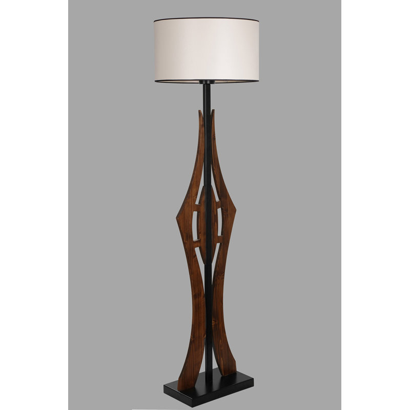 Lampe sur pied 65 po Burnes, Crème