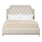 Audrey/Asher Queen Tufted Upholstered Low Profile Panel Bed