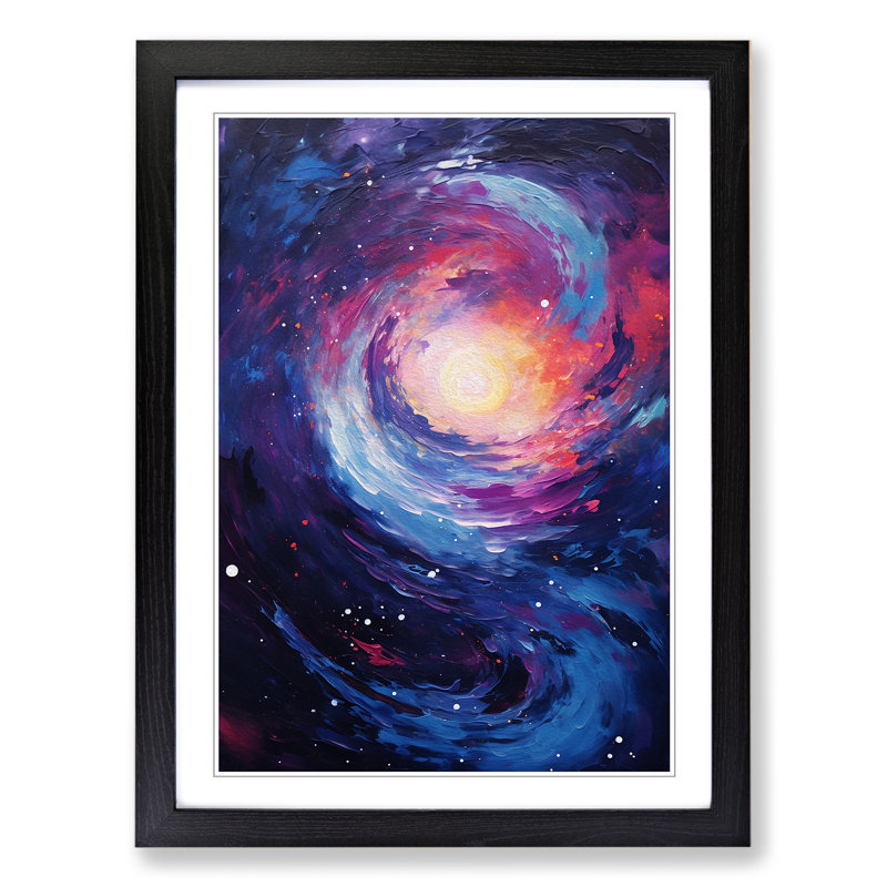 Single Picture Frame Print on Wood, 34cm H x 25cm W, Black Framed