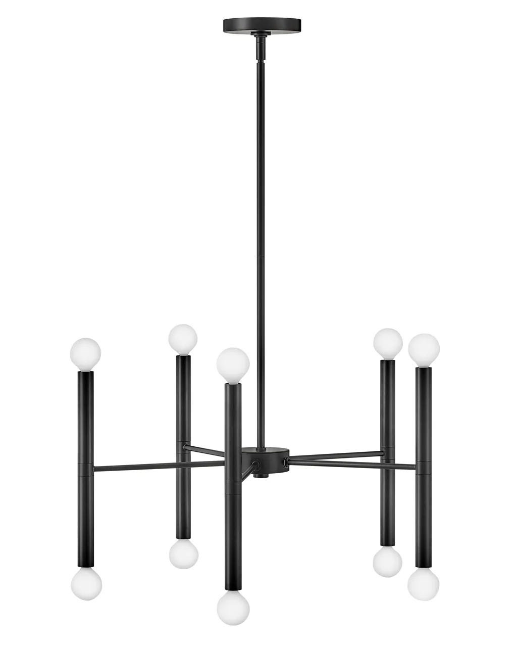 Jamir 10-Light Chandelier, Black
