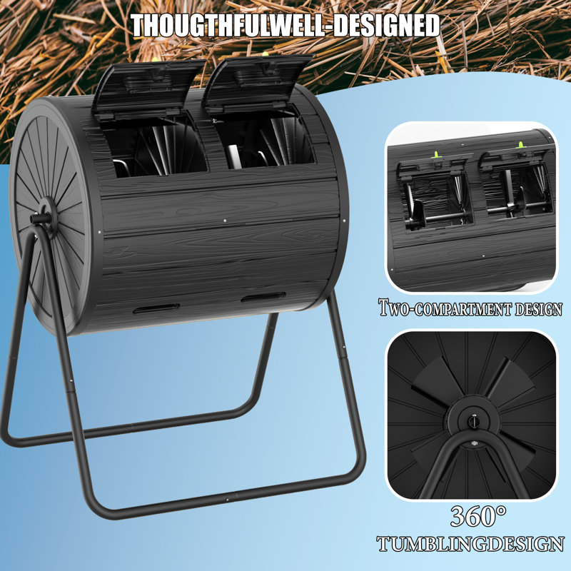 38 Gallons Outdoor Tumbler Composter