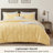 Bedsure Full Comforter Set Impala Yellow - Full Size Bedding 3 Pieces, Gentlesoft Pintuck Bed Set Gift For Family, Pinch Pleat All Season Comforter & Pillowcases-123856419-123856425