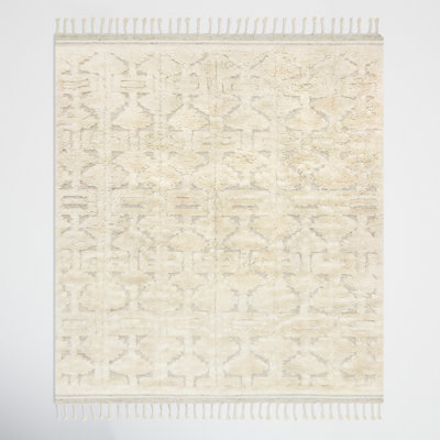 Michaela Beige Hand-Knotted Wool Rug