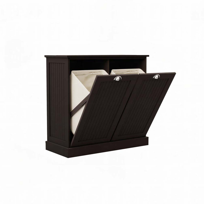 Two-Compartment Tilt-Out Laundry Sorter Cabinet