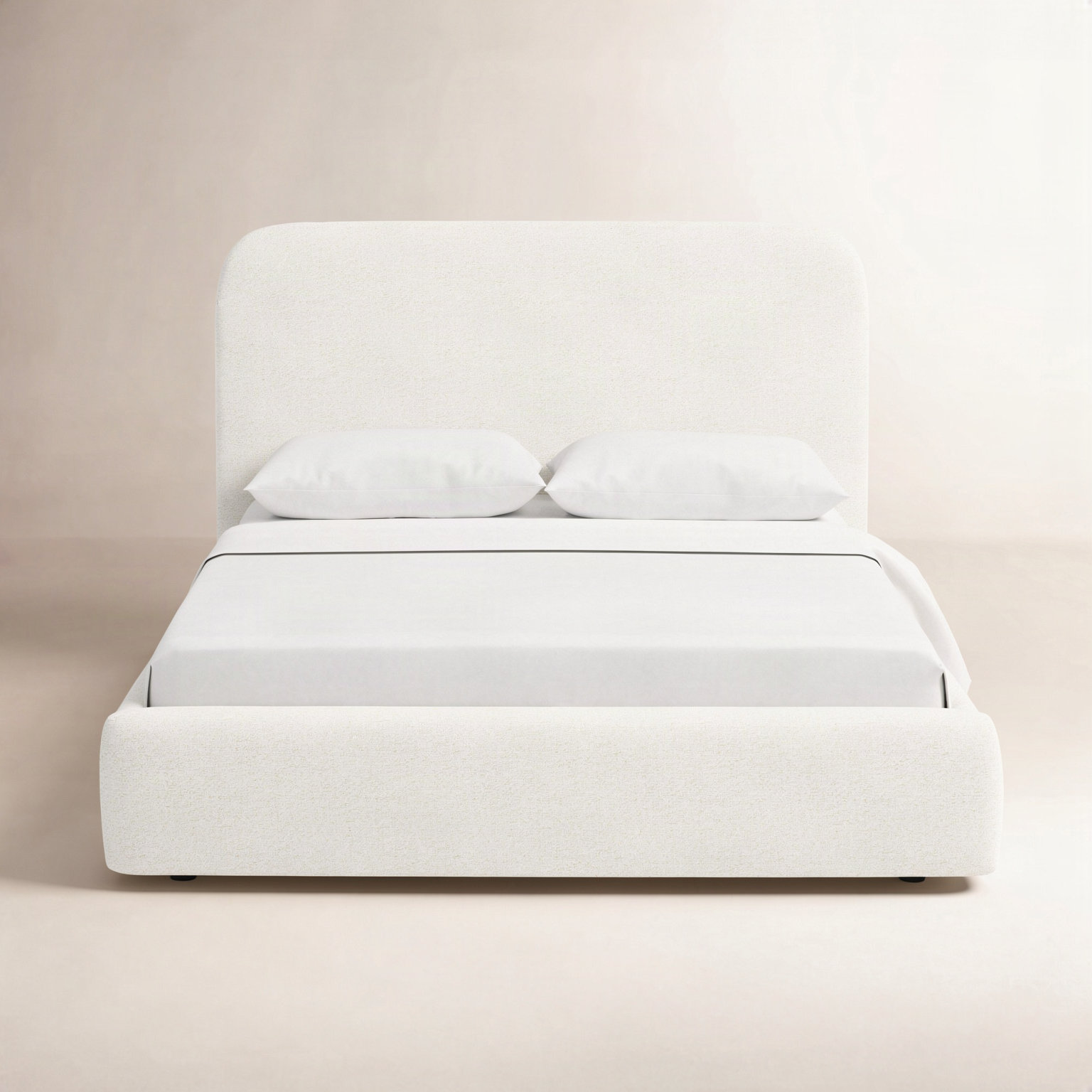 Cleophus Tall Platform Bed, King, White