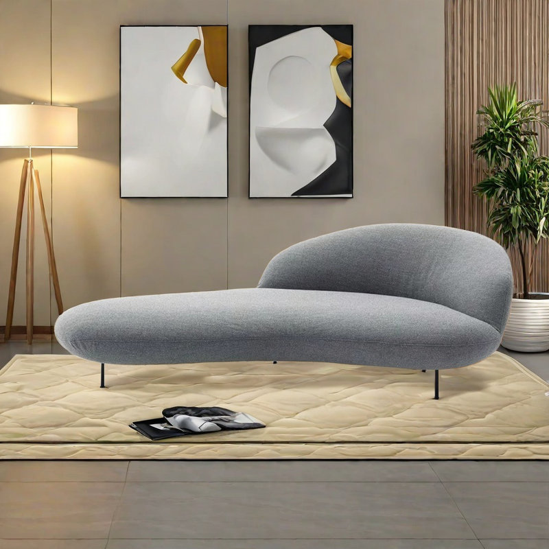 Chaise en bois massif de haute qualité, Gris, Orienté à droite