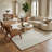 Rug Branch Aila 7' x 10' (6'7" x 9'6") Beige/Cream Linear Geometric Indoor Area Rug, Modern, Medium Pile, Stain-Resistant Carpet - Living Room, Bedroom, Dining Room, and Kitchen-6130932