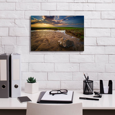 «Sunset On Paines Creek Beach» par Rick Berk, art mural sur toile