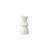 Ceramic Round Vase with Trumpet Mouth and Debossed Line Column Design Body on Base LG Matte Finish White..4.50"x4.50"x8.00"H