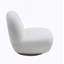 Luxueux fauteuil d'appoint pivotant moderne avec dossier incurvé, conception sans accoudoirs, idéal pour le salon, un appartement et un espace de réception