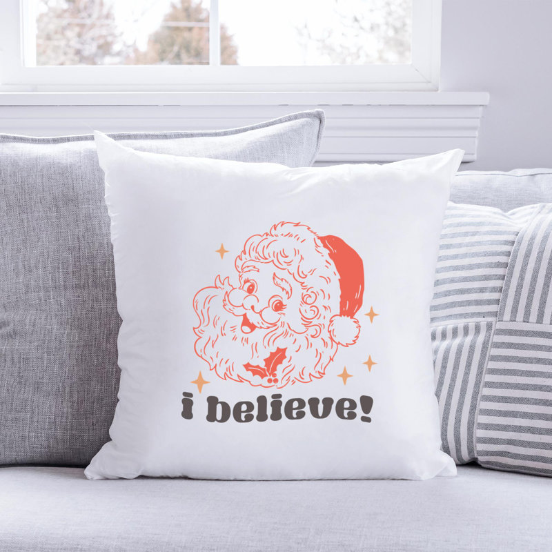 ChristmasCuteQuotes-09 Reversible Throw Pillow, 20" x 20"