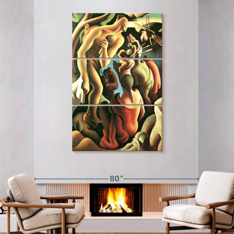 Lelar American Discovery Viewed By Native, 74" H x 48" W