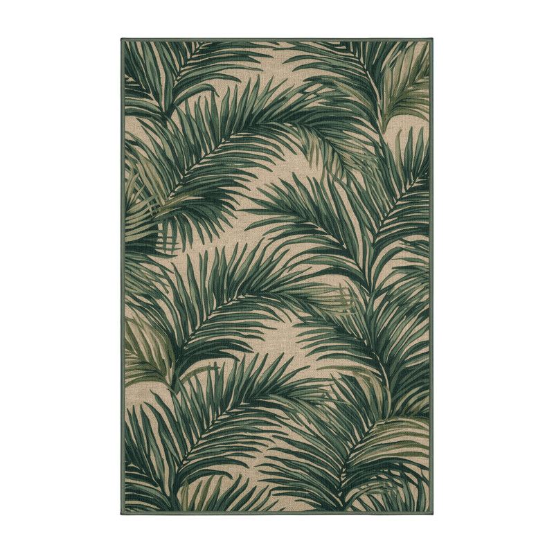  Tapis hawaïen lavable Palm Fronds, Tapis de couloir 2 pi x 5 pi
