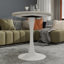 Table basse Mid-Century moderne en marbre veiné blanc pour petits espaces