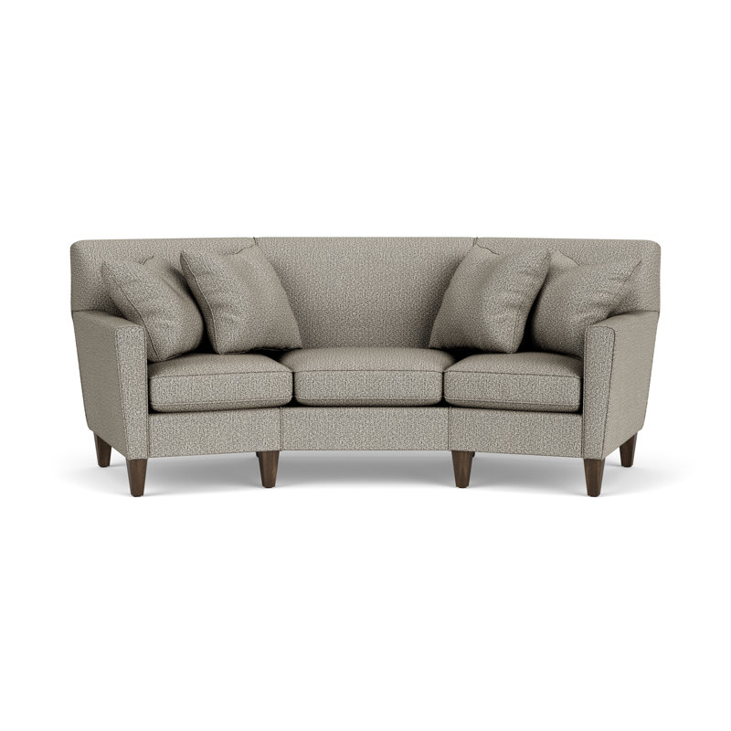 96'' Upholstered Sofa, Dark Gray Polypropylene/Olefin