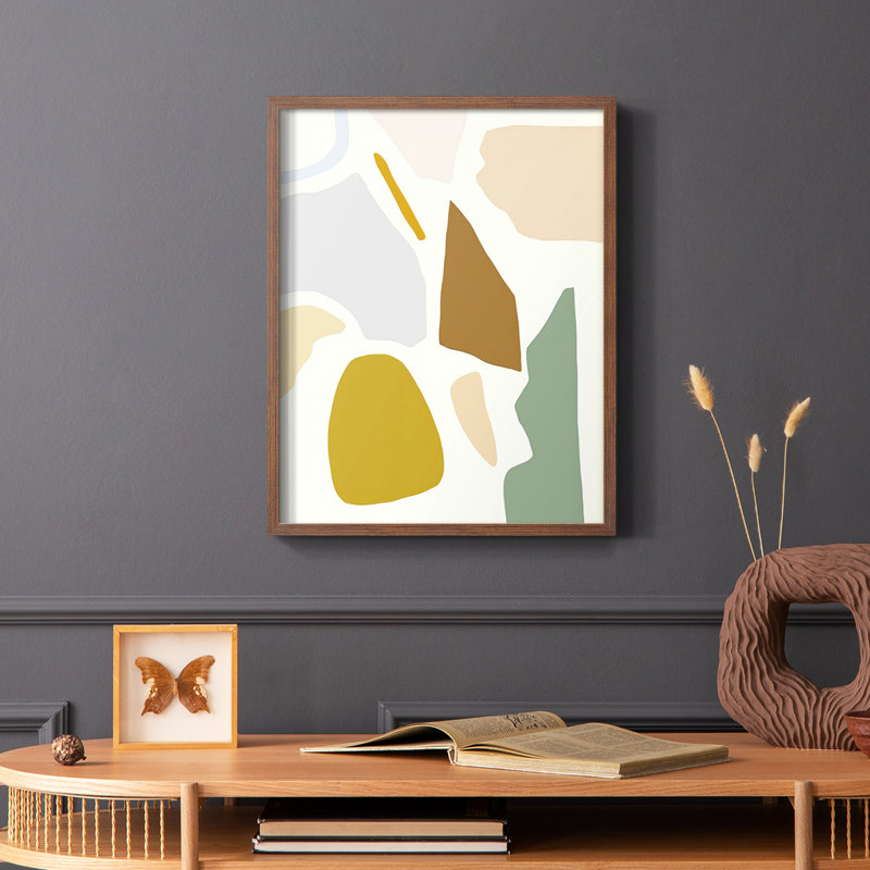 «Pastel Splotches I», reproduction encadrée - bois massif, Brun, H 14 po x l 11 po