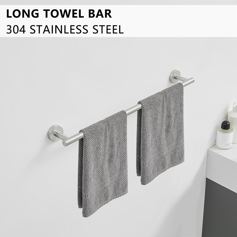 8-Pieces Bathroom Accessories Set, Stainless Steel Bathroom Hardware Set, Bath Towel Bar Set, Towel Racks For Bathroom Wall Mounted.