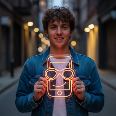  | Téléphone intelligent avec enseigne au néon | Fabriqué avec un tube néon flexible durable pour un éclairage lumineux et uniforme et une performance durable sans décoloration ni scintillement | 24 po x 18 po | Orange