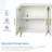 Tv Stand With Storage, Adjustable Shelves For 65+ Inch Tvs, Milky White Bedroom Appliance Storage & Effect Glass Door  White-540142231