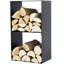 45cm W Metal Log Rack