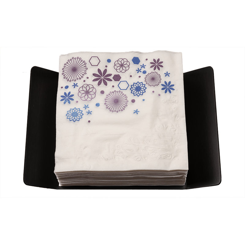 Flat Napkin Holder, 9.8" W x 6.7" D, Satin Black