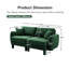 Canapé-lit en tissu Emerald Green Boucle-129098737